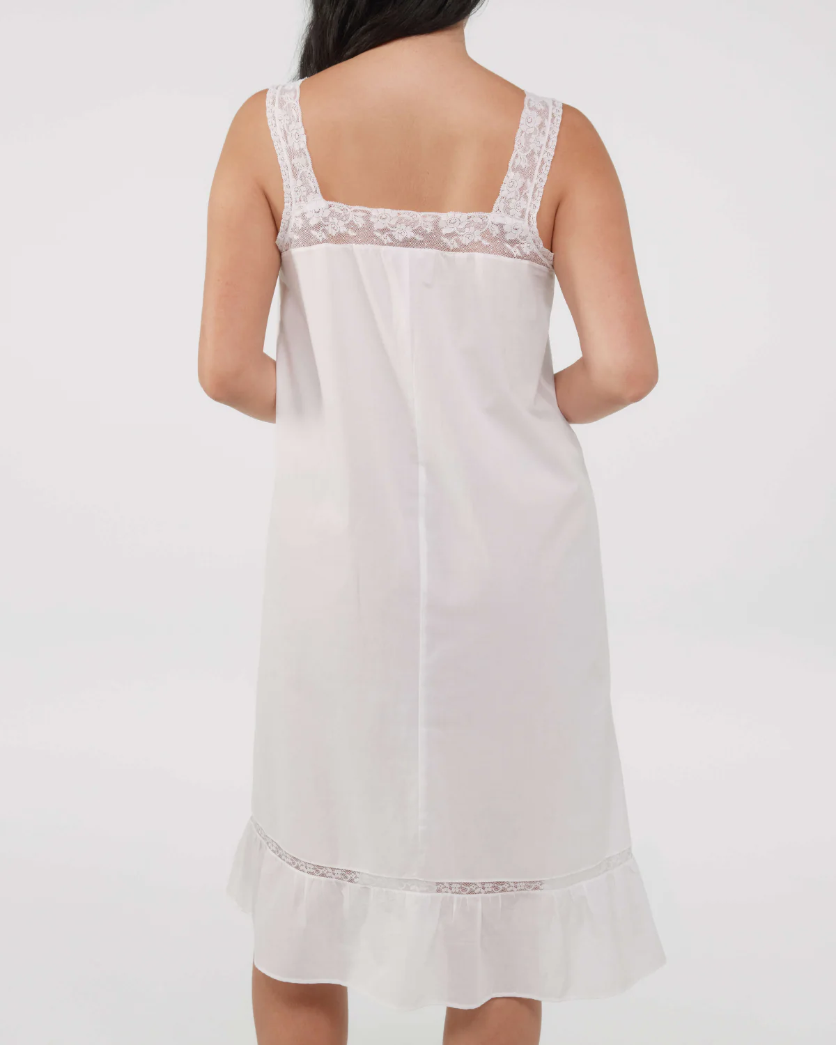 The Fleur Slip: White Cotton Voile - Image 5