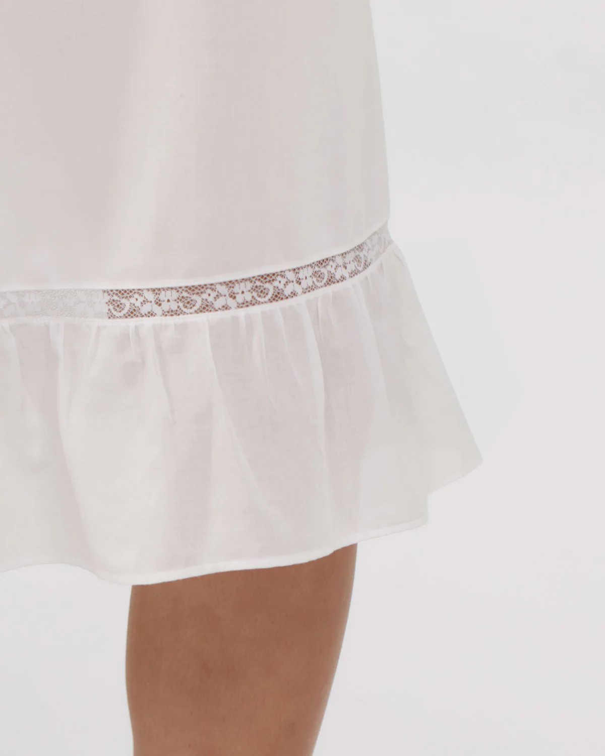 The Fleur Slip: White Cotton Voile - Image 6