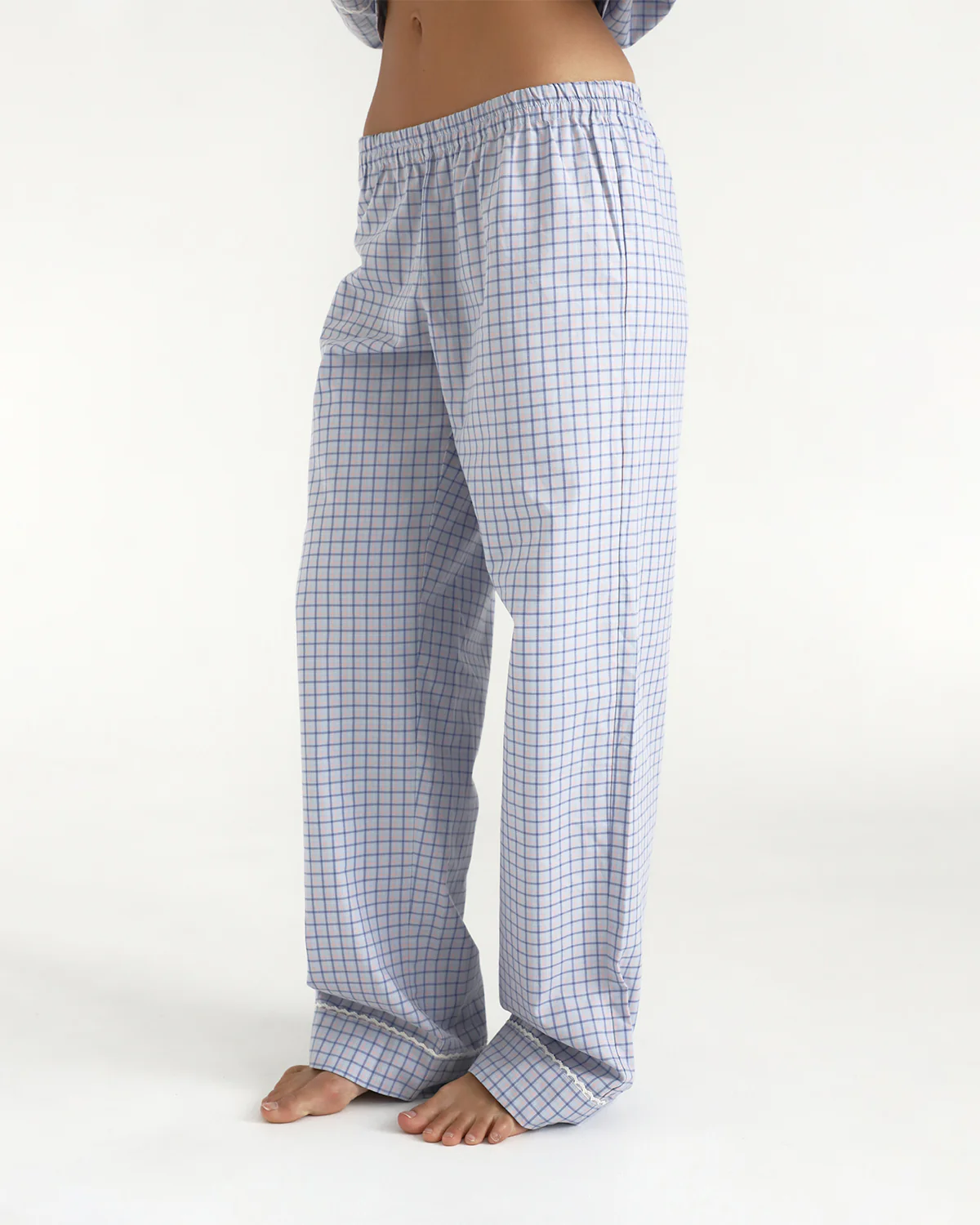 The Pajama Pant: French Poplin Blue Check - Image 6