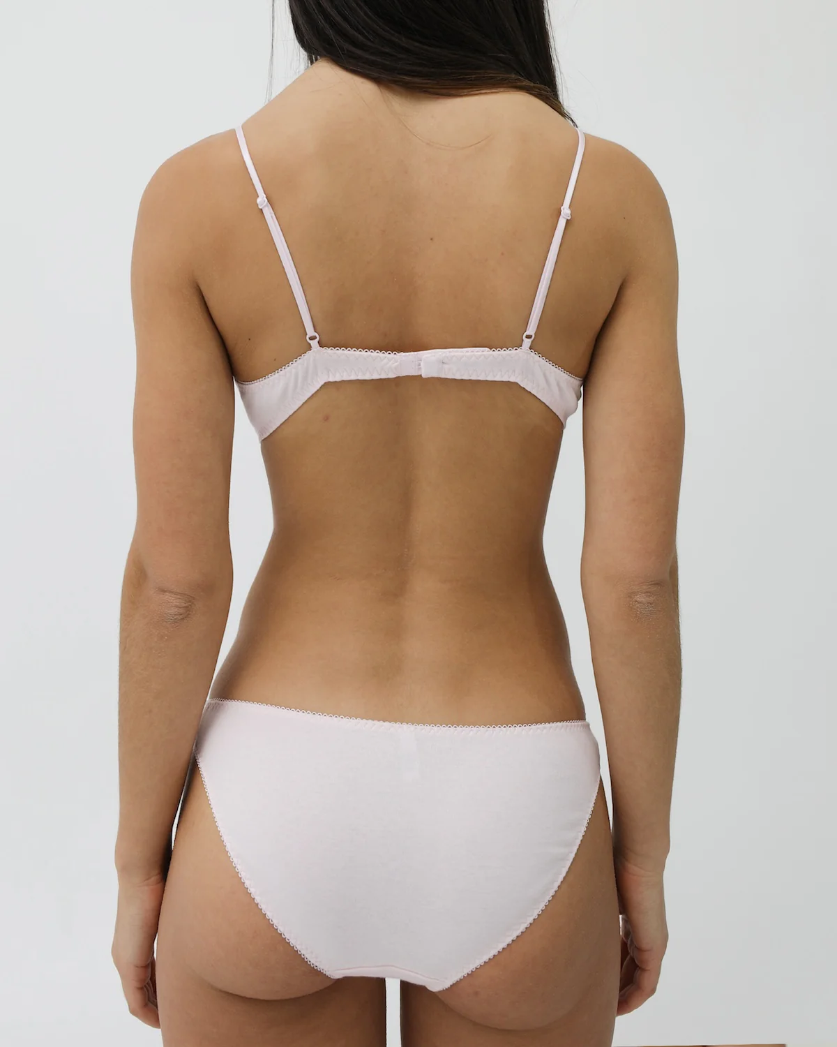 The Petite Bra: Cotton Jersey Baby Pink - Image 6