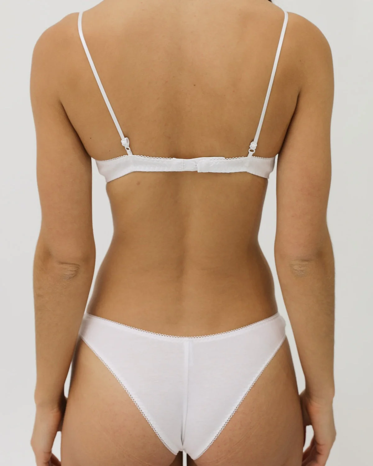 The Petite Bra: Cotton Jersey White - Image 8