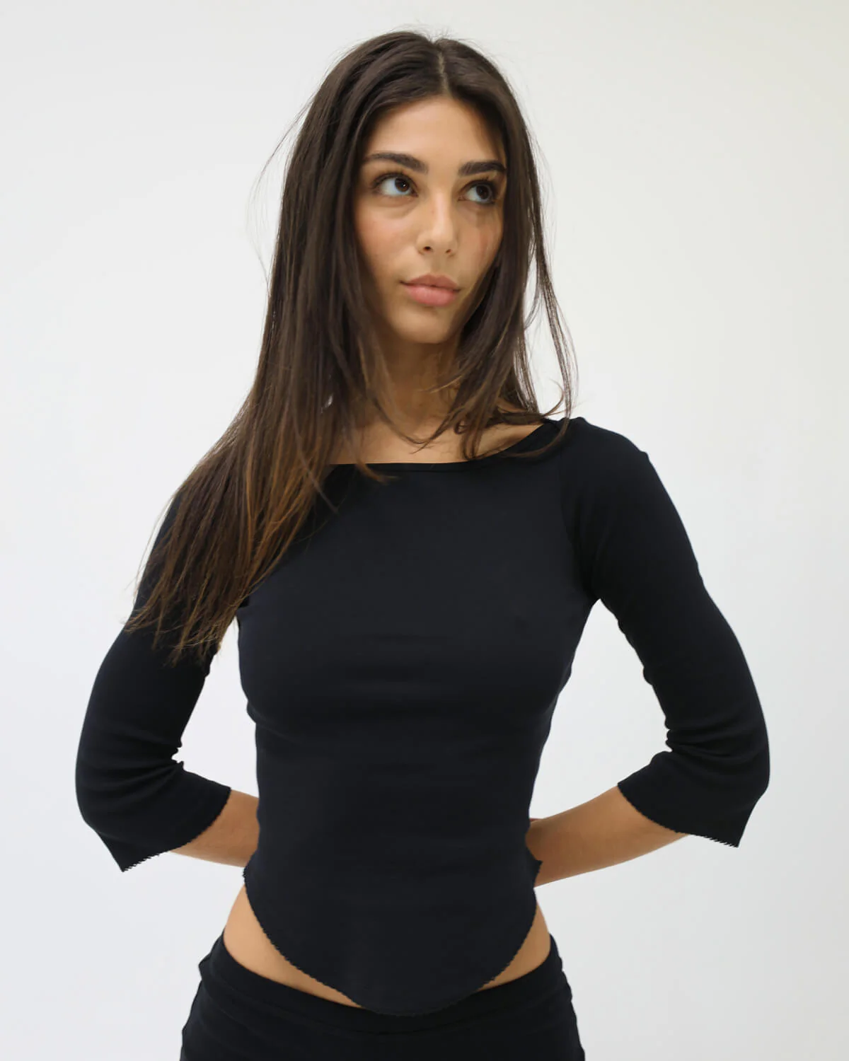 The Rina Long Sleeve: 2-Pack Black & White Cotton Jersey - Image 3