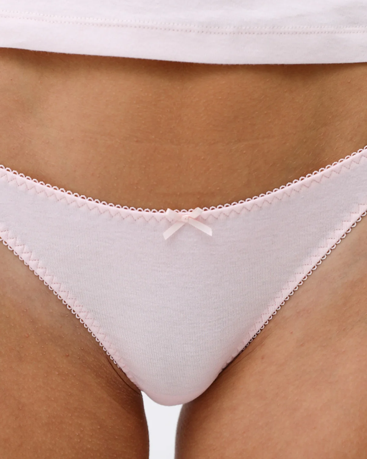 The Thong: Cotton Jersey Baby Pink - Image 5