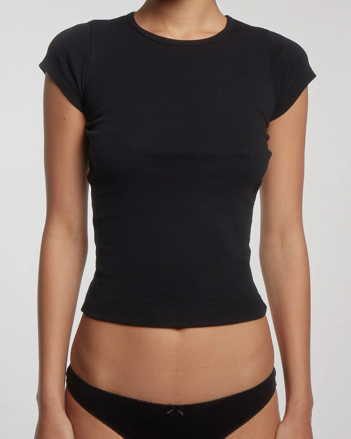 The Thong: Cotton Jersey Black - Image 6